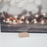 3mm Clear Heart  Perspex Table Number and stand