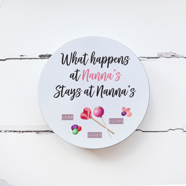 Personalised Printed Tin - Monochrome and Pink