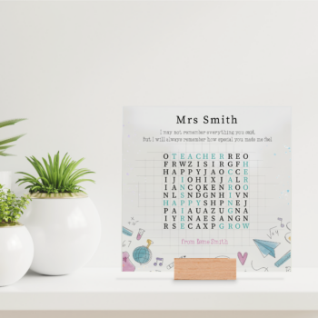 Printed IKEA Ribba or Sannahed Replacement Front Acrylic - Word Search - I May Not Remember Everything