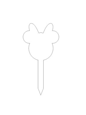 Lady Mouse Acrylic Cake Topper