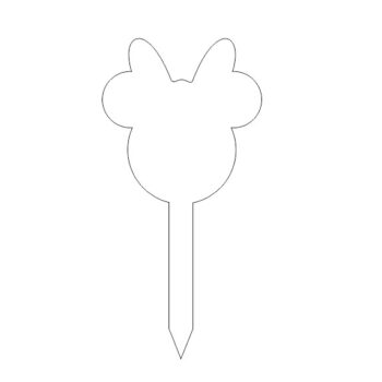 Lady Mouse Acrylic Cake Topper