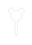 Mr Mouse Acrylic Cake Topper
