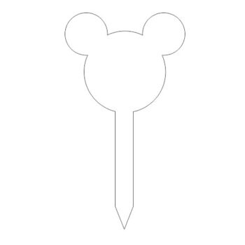 Mr Mouse Acrylic Cake Topper