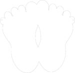 15cm Acrylic Baby Feet