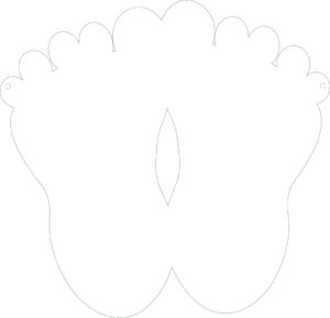 15cm Acrylic Baby Feet