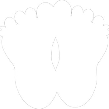 15cm Acrylic Baby Feet