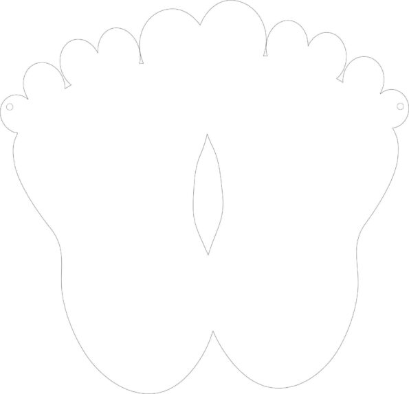 15cm Acrylic Baby Feet