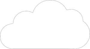 3mm Acrylic 10cm Wide Cloud Shape 2 (pack of 5)