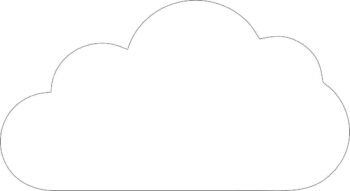 3mm Acrylic 10cm Wide Cloud Shape 2 (pack of 5)