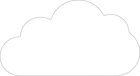 3mm Acrylic 10cm Wide Cloud Shape 2 (pack of 5)