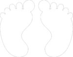 8cm high baby feet (pair) (pack of 5 pairs)