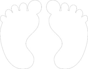8cm high baby feet (pair) (pack of 5 pairs)