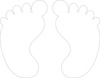 8cm high baby feet (pair) (pack of 5 pairs)