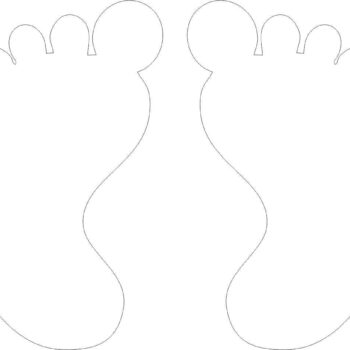8cm high baby feet (pair) (pack of 5 pairs)