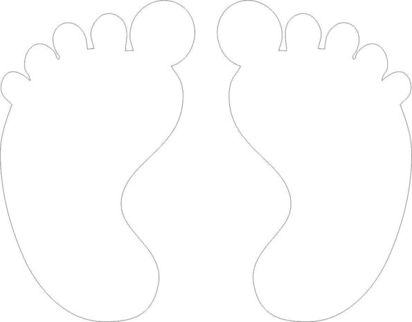 8cm high baby feet (pair) (pack of 5 pairs)