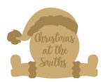 Layered Fat Santa Christmas at the sign (legs out)