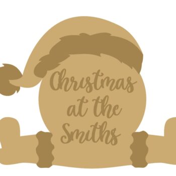 Layered Fat Santa Christmas at the sign (legs out)