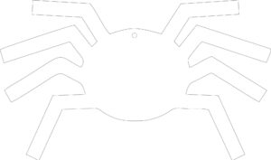 Acrylic Black Spider 10cm High