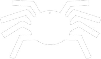 Acrylic Black Spider 10cm High