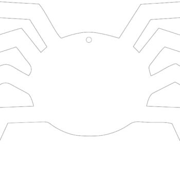 Acrylic Black Spider 10cm High