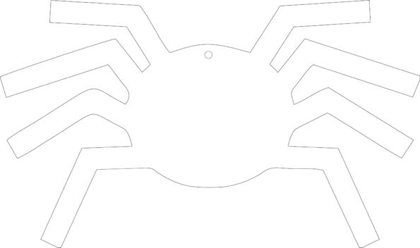 Acrylic Black Spider 10cm High