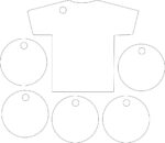 3mm Acrylic Football Shirt and Footballs (1 shirt 5 footballs per set)