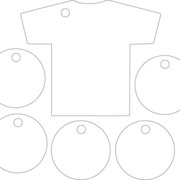 3mm Acrylic Football Shirt and Footballs (1 shirt 5 footballs per set)