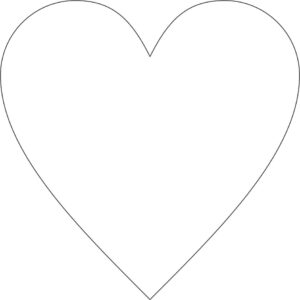 15cm Acrylic Standard Heart (Pack of 5)