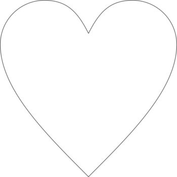 15cm Acrylic Standard Heart (Pack of 5)