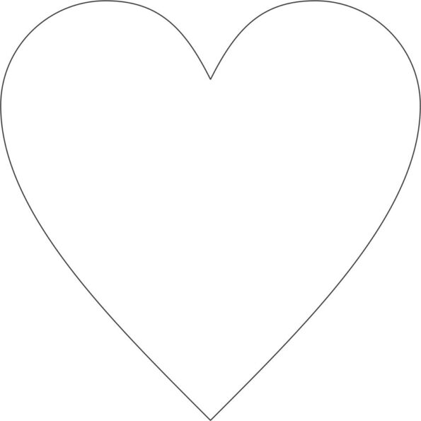 15cm Acrylic Standard Heart (Pack of 5)