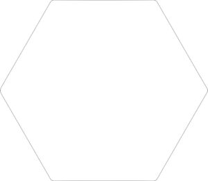 15cm High Acrylic Hexagon Shape (Pack of 10)