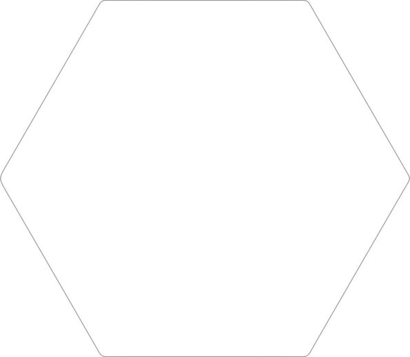 15cm High Acrylic Hexagon Shape (Pack of 10)