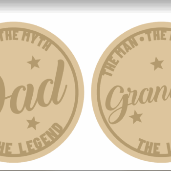 3mm mdf Layered Slanted Dad/Daddy/Grandad Circle