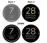 Double Layer Round Personalised Door Sign with stand offs