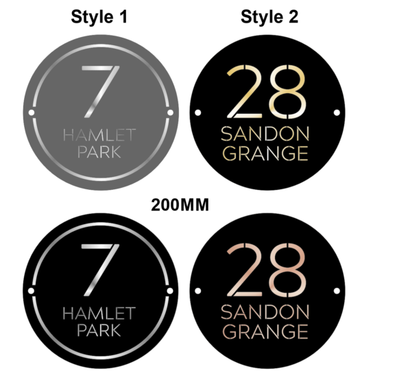Double Layer Round Personalised Door Sign with stand offs