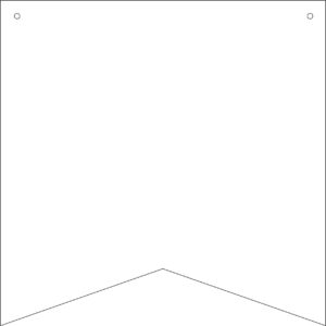 3mm MDF Wide Dovetail Bunting (pack of 10) 15cm x 15cm