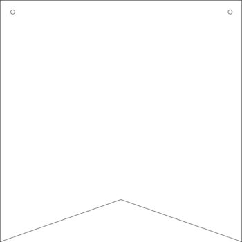 3mm MDF Wide Dovetail Bunting (pack of 10) 15cm x 15cm