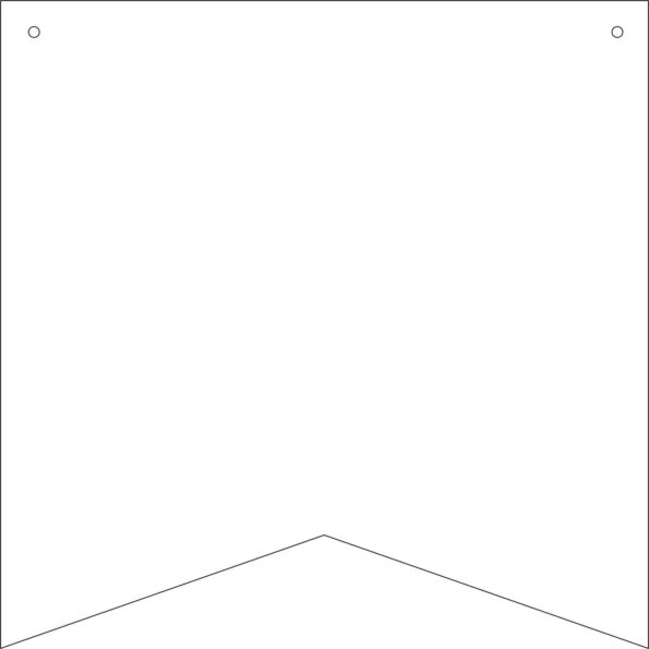 3mm MDF Wide Dovetail Bunting (pack of 10) 15cm x 15cm