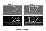 Double Layer Rectangular Personalised Door Sign with stand offs