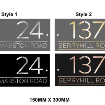 Double Layer Rectangular Personalised Door Sign with stand offs