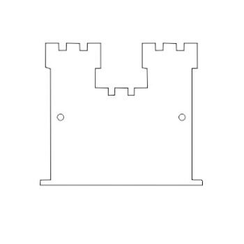 3mm Acrylic Boy Castle Door Sign with or without Stand Offs