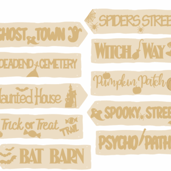 3mm mdf Halloween Signposts (choose from options)