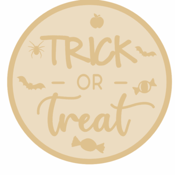 3MM MDF Layered Circle - Trick or Treat