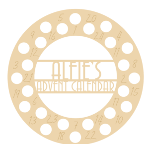 3mm Personalised Lindt Chocolate Holder Advent Calendar