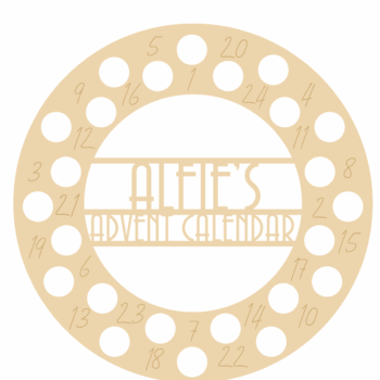 3mm Personalised Lindt Chocolate Holder Advent Calendar