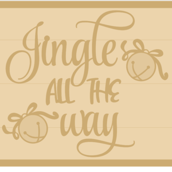 3MM MDF Layered Rectangle - Jingle All The Way