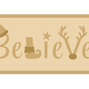 3mm or 18mm MDF Layered Rectangle - Believe