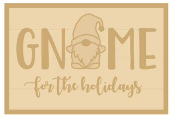 3MM MDF Layered Rectangle - Gnome for the holidays