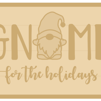 3MM MDF Layered Rectangle - Gnome for the holidays