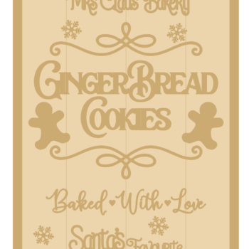 3MM MDF Layered Plaque - Mrs Claus Bakery